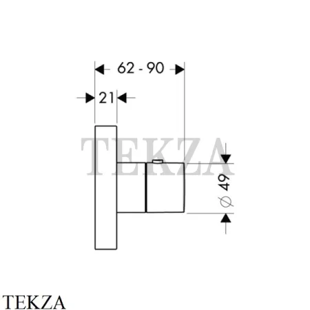Axor ShowerCollection Термостат для душа, внешняя часть 10755000, хром глянец
