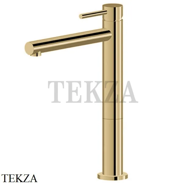 Newform MINI-X PRO Смеситель для раковины высокий, без гарнитуры, 61316.M0.071, Gold satin