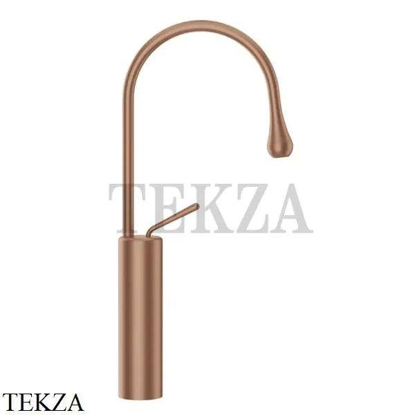 Gessi Goccia Смеситель для раковины высокий, без сливного гарнитура 33608-125, Copper Brushed