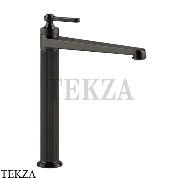 Gessi VENTI20 Смеситель для раковины высокий, с донным клапаном 65003-707, Black Metal Brushed