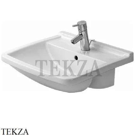 Duravit Starck 3 Раковина полувстраиваемая с переливом 0310550000, белый глянец