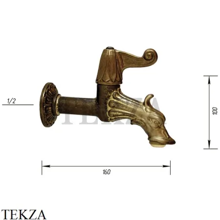 Migliore Artistica Кран садовый декоративный 18408, бронза classic