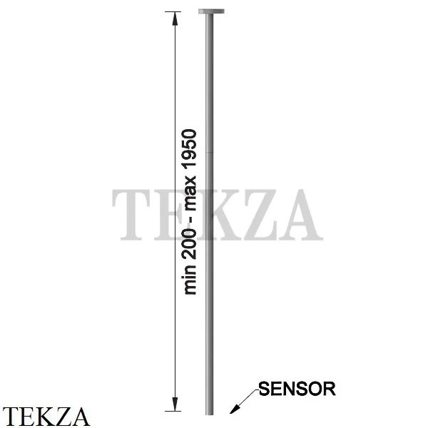 Gessi 316 FLESSA Потолочный электронный смеситель, под размер 54026-239, Steel Brushed