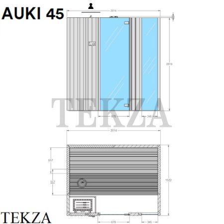 Effegibi AUKI 45 Сауна домашняя финская или BIO, Fir wood SA50450051