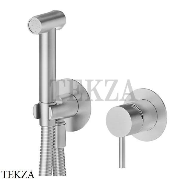 Newform Гигиенический душ и WC со смесителем и держателем 69681EX.50.050, Stainless steel
