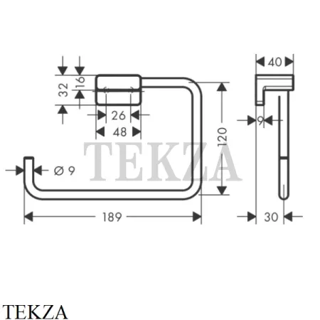 Hansgrohe AddStoris Держатель для полотенец кольцевой 41754990, золото глянец