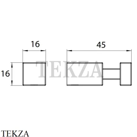 EMCO Liaison Крючок для халата и полотенца 1875 001 02, хром глянец