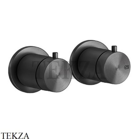 Gessi 316 SHOWER Термостат для душа на 2 выхода, внешняя часть 54234-707, Black Metal Brushed