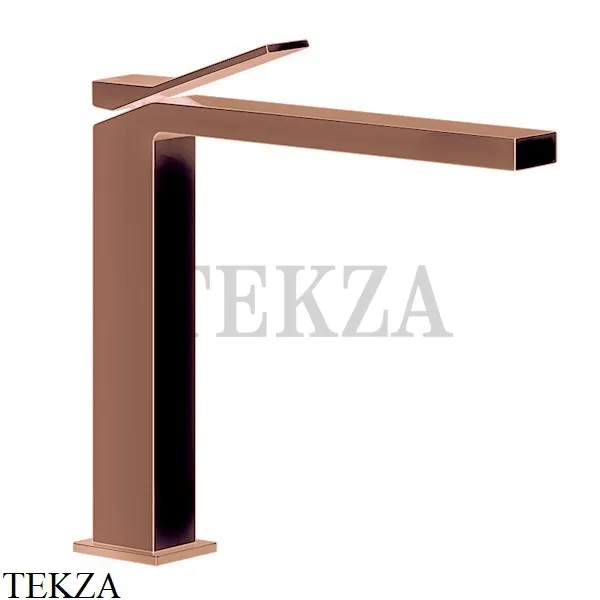 Gessi RETTANGOLO K Смеситель для раковины, без сливного гарнитура 53004-708, Copper Brushed