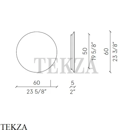 Milldue AZUMA noorth Зеркало круглое на стену 5629 без подсветки