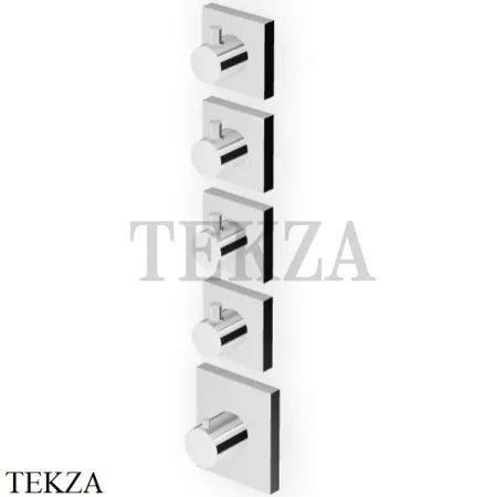 Zucchetti PAN Термостат для душа, 4 выхода, внешняя часть ZP8662, хром глянец