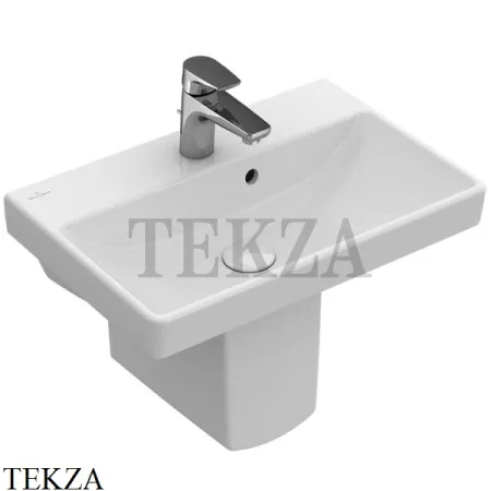 Villeroy & Boch AVENTO Раковина подвесная или на пьедестал, с переливом 4A005501, белый глянец
