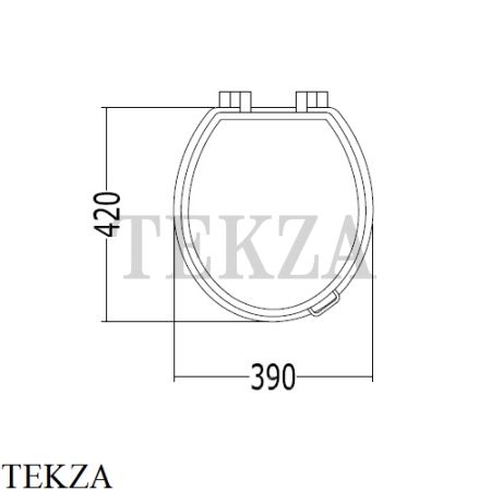 Devon&Devon OXFORD Сиденье крышка из МДФ 3IBSEBIOXSTANDCR, белый глянец-хром