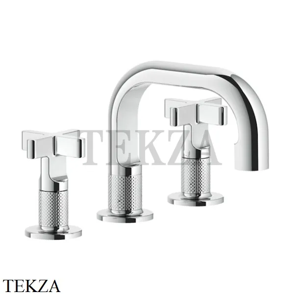 Gessi INCISO+ Смеситель для раковины на 3 отверстия, с донным клапаном 58111-031, хром глянец