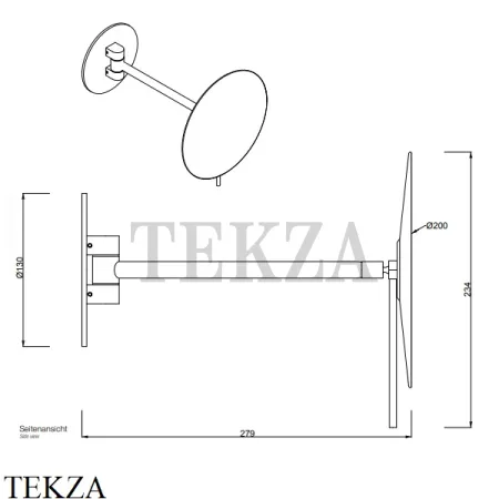 Decor Walther Round SPT 72 Косметическое зеркало, 5х увеличение, хром