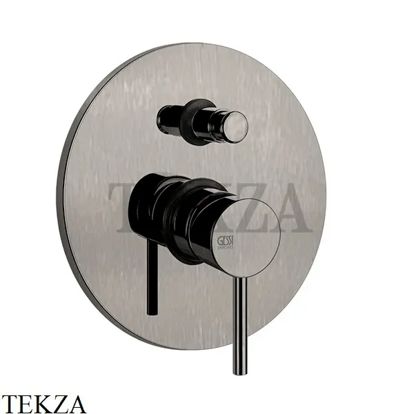 Gessi Emporio Via Tortona Смеситель для душа на 2 потока, внешняя часть 18779-149, Finox Brushed Nickel