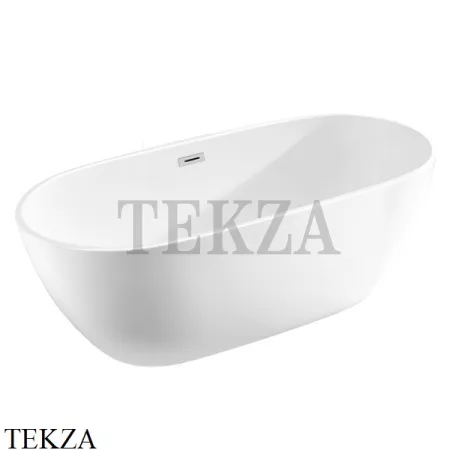 Vincea Ванна акриловая Vincea VBT-408-1600, слив-перелив в комплекте хром, цвет белый глянец