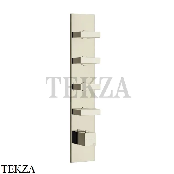 Gessi Rettangolo Wellness Термостат 4 выхода, внешняя часть 43028-720, Nickel PVD