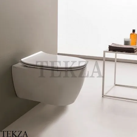 Scarabeo Moon Унитаз подвесной Clean Flush, крышка Slim с микролифтом, Tobacco