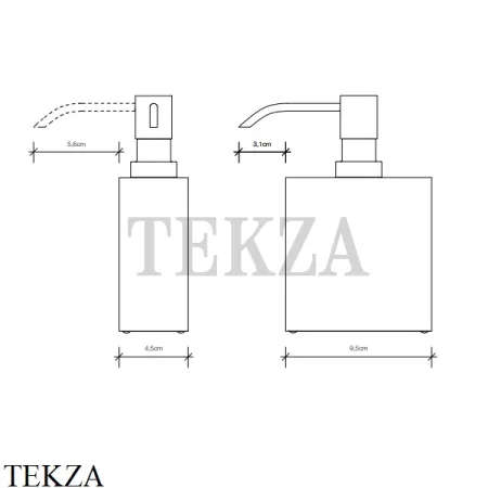 Decor Walther Cube DW 470 Дозатор для жидкого мыла настольный 0824982, золото матовое