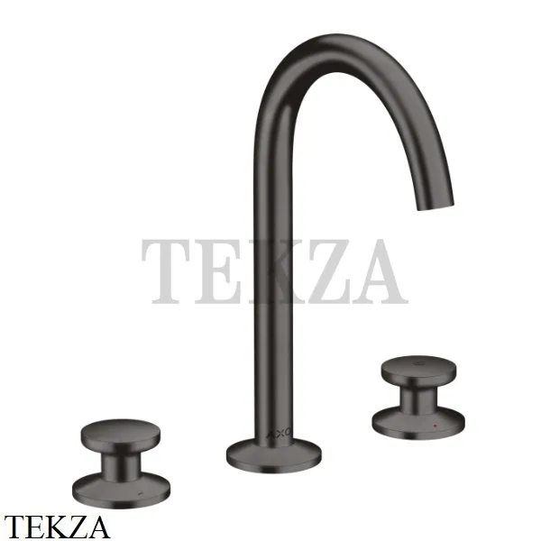 Axor ONE Смеситель для раковины 3 отв. Select 170, гарнитур Push‑Open 48070340, Brushed Black Chrome
