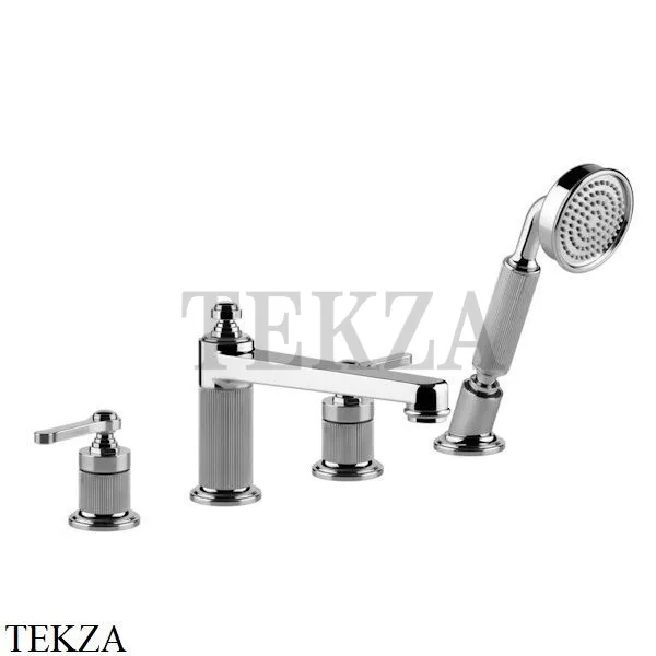 Gessi VENTI20 Смеситель на борт ванны, с гарнитуром 65045-031, хром глянец