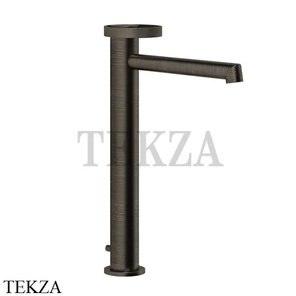 Gessi ANELLO Смеситель для раковины высокий, длинный, с донным клапаном 63305-187, Aged Bronze
