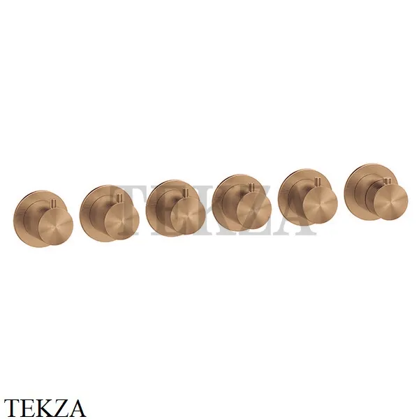 Gessi 316 SHOWER Термостат для душа на 5 выходов, внешняя часть 54340-726, Warm Bronze Br