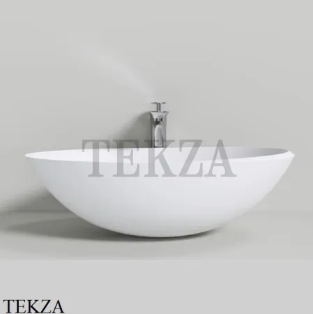 NT Bathroom NT401 Milano Раковина накладная, без перелива из литого камня Solid Surface, белый матовый