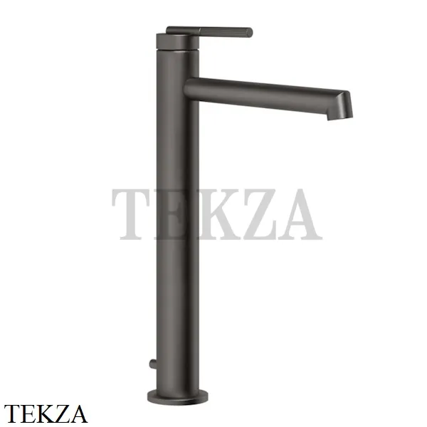 Gessi INGRANAGGIO Смеситель для раковины длинный, с донным клапаном 63505-707, Black Metal Brushed