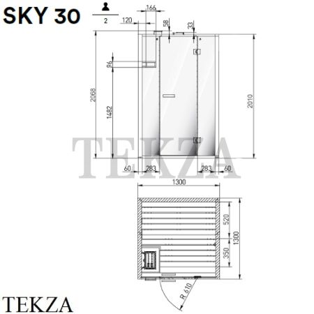 Effegibi SKY GLASS 30 Сауна домашняя финская или BIO SA55200016