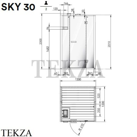 Effegibi SKY GLASS 30 Сауна домашняя финская или BIO SA55210027