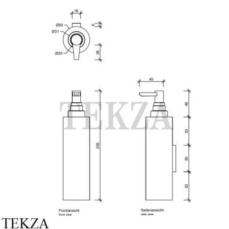 Decor Walther Century DW 380 N Настенный дозатор для жидкого мыла 0847641, темная бронза-матовое золото