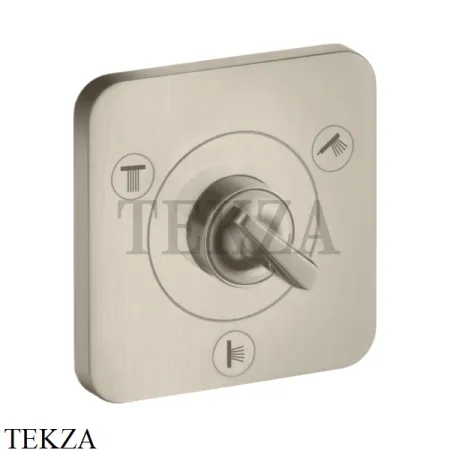 Axor Citterio E Trio/Quattro Запорный/переключающий вентиль, внешняя часть 36772820, Brushed Nickel