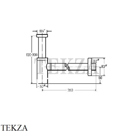 Viega ELEGANTA Сифон бутылочный для раковины 440190, хром глянец