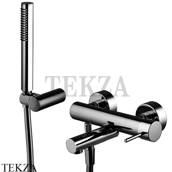 FIMA Carlo Frattini Spillo UP Смеситель для ванны с изливом, с гарнитуром F3034CN, Black chrome