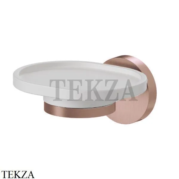 Newform X-Steel 316 Мыльница подвесная с держателем, композит 73200X.59.067, PVD Brushed copper bronze