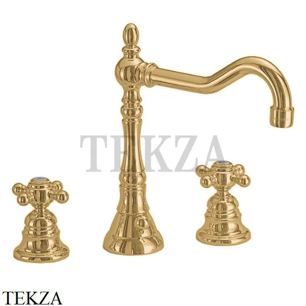 FIMA Carlo Frattini ELIZABETH Смеситель для раковины, с донным клапаном F5081OS, Brushed gold