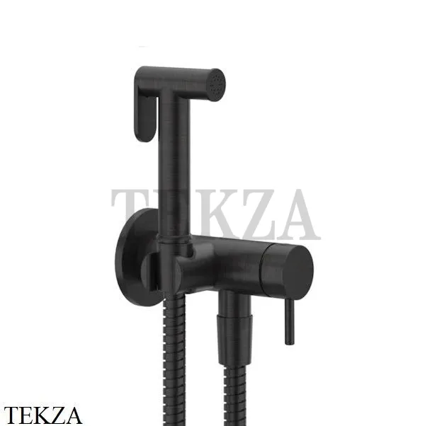 Gessi Гигиенический душ со смесителем, выводом воды и держателем 45130-187, Aged Bronze