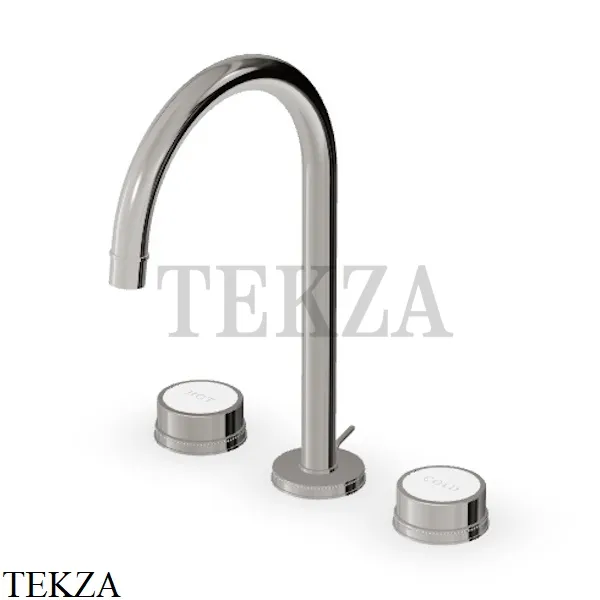 Zucchetti Savoir Смеситель для раковины, с донным клапаном ZSV402.C8W, Nickel глянец-белый