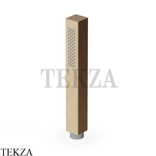 Zucchetti Ручной душ однорежимный стержневой квадратный Z94748.P31, brushed british gold PVD