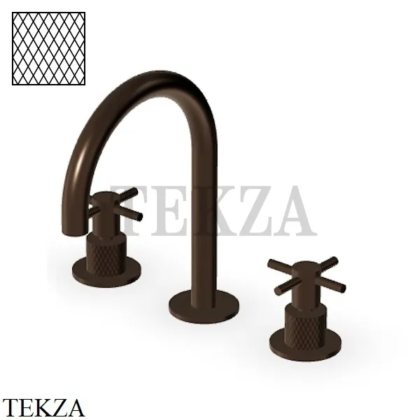Zucchetti Helm Diagonal Смеситель для раковины, без донного клапана ZHM515.XP21G3, brushed chocolate PVD