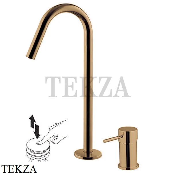 FIMA Carlo Frattini Spillo UP Смеситель для раковины на 2 отверстия, с гарнитуром F3271NCZS, Brushed Amber Bronze