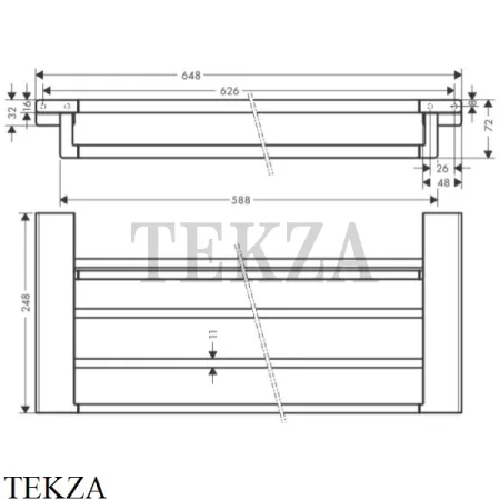 Hansgrohe AddStoris Вешалка-решетка для полотенец 41751670, черный матовый