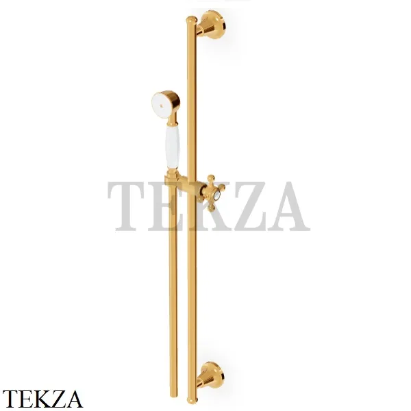Zucchetti Agora Classic Штанга с ручной лейкой, керамика Z93108.C40, золото глянец