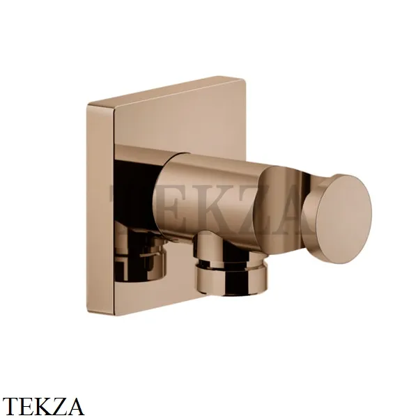 Gessi RILIEVO Держатель для душевой лейки с выводом воды 59161-030, Copper глянец