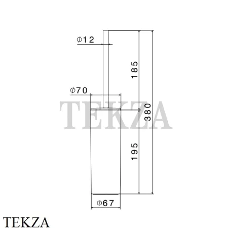 Newform O’RAMA Туалетный ершик напольный, керамика 67265.59.098, PVD Brushed pale gold