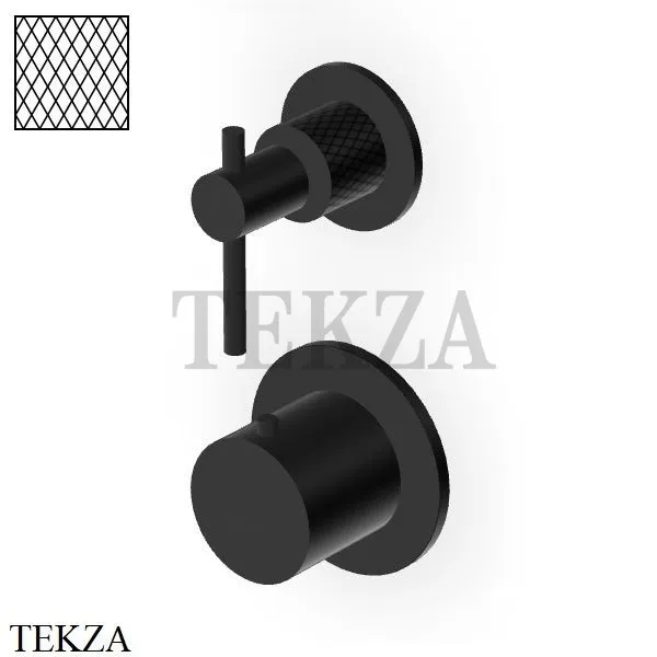 Zucchetti Helm Diagonal Термостат для душа на 1 поток, внешняя часть ZHL801.XP81G3, brushed total black PVD