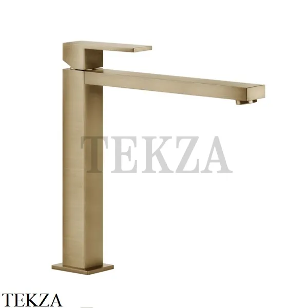 Gessi Rettangolo Смеситель для раковины длинный излив, без сливного гарнитура 11924-726, Warm Bronze Br.