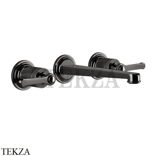 Gessi VENTI20 Смеситель для раковины на 3 отв. средний, внешняя часть 65091-706, Black Metal